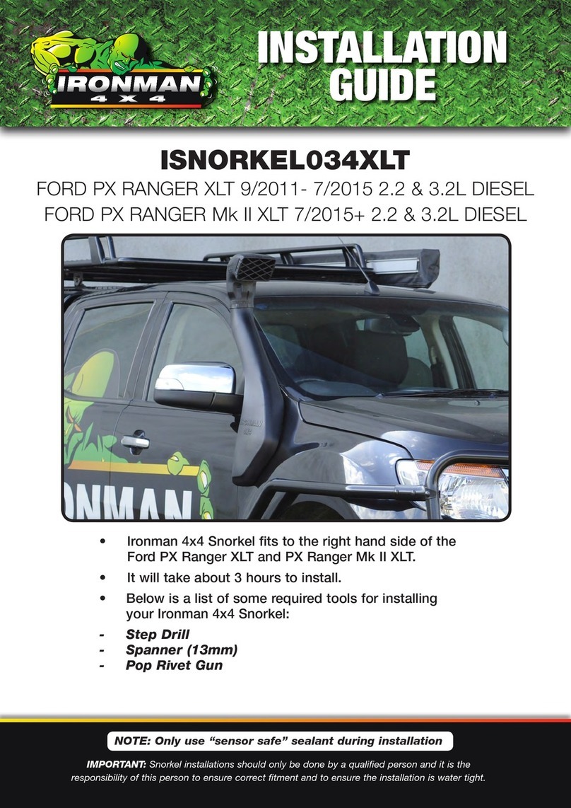 Ironman4x4 ISNORKEL034XLT installation guide