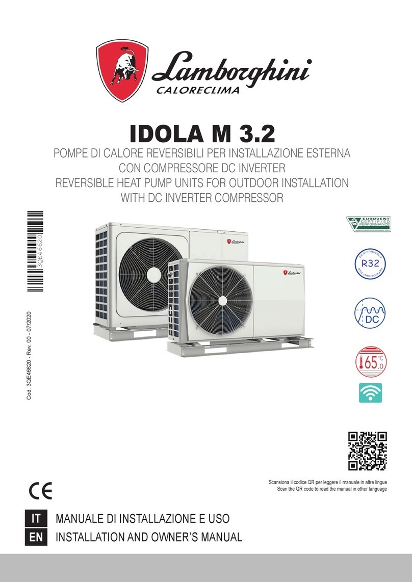 Lamborghini Caloreclima IDOLA M 3.2 Installation and owner's manual