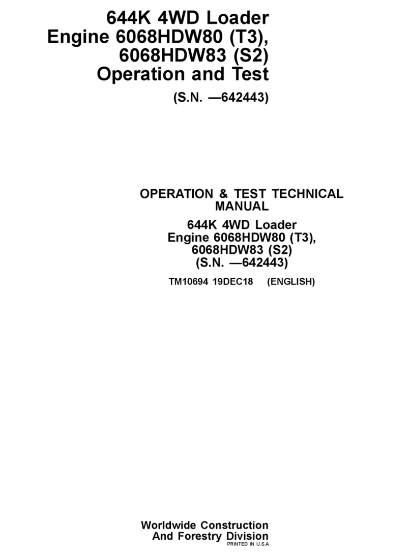 Worldwide Construction And Forestry Division 644K 4WD Operation and technical manual