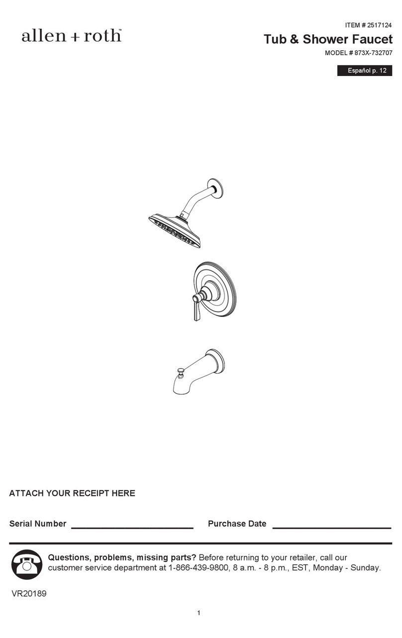 Allen + Roth 873X-732707 User manual