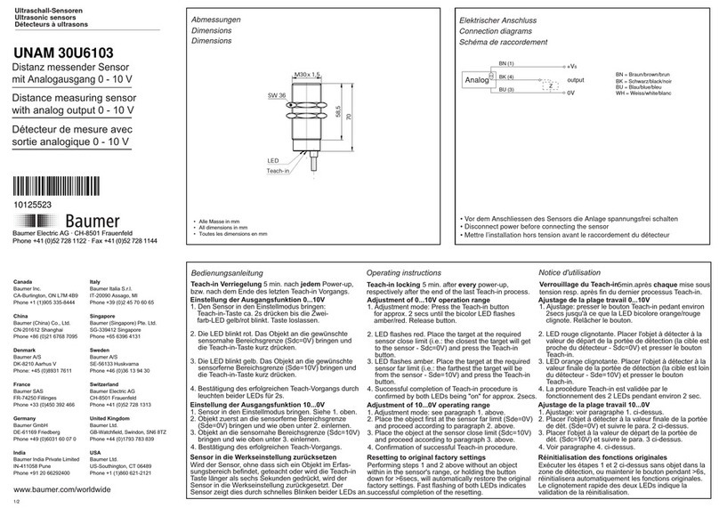 Baumer UNAM 30U6103 User manual