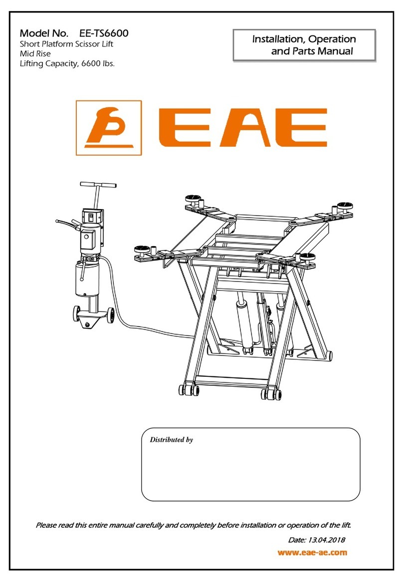 EAE EE-TS6600 Installation, operation, and parts manual