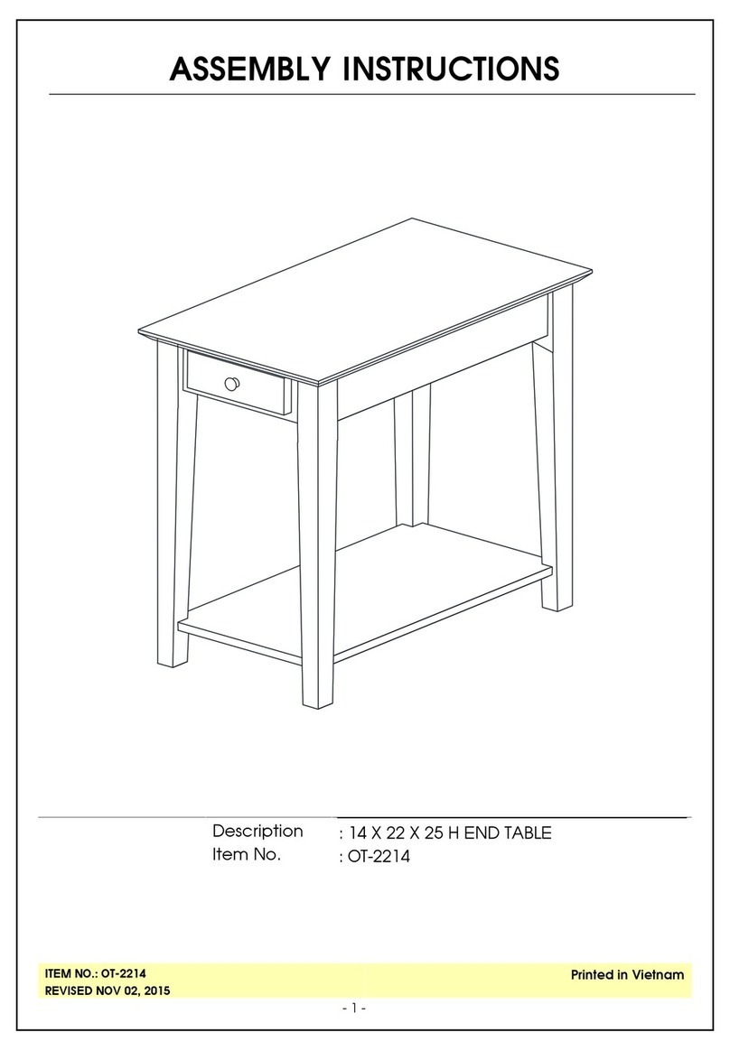 John Thomas OT-2214 Assembly instructions