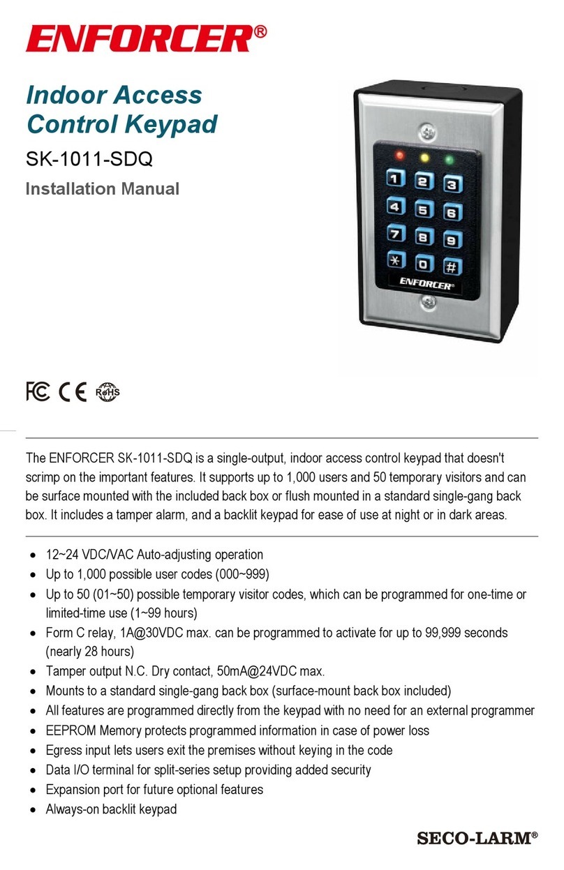 SECO-LARM SK-1011-SDQ installation manual