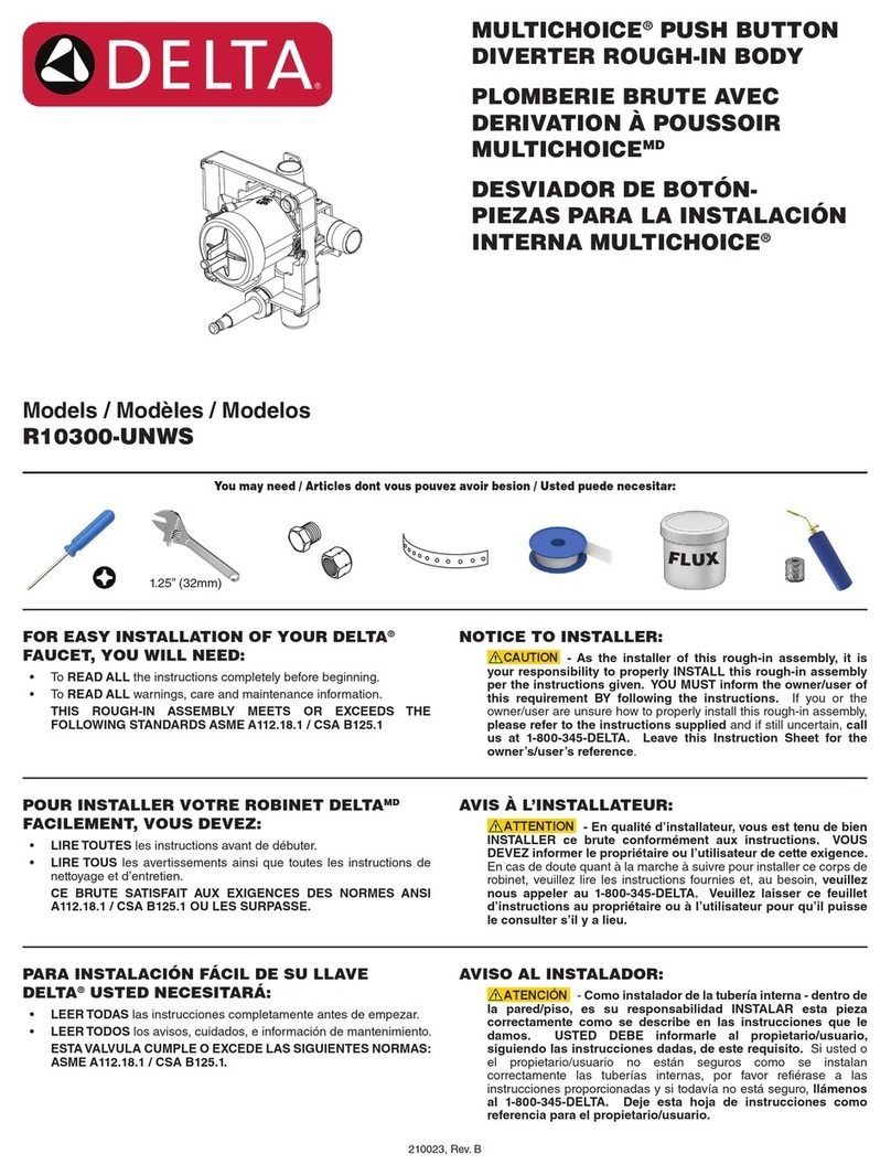 Delta MULTICHOICE R10300-UNWS User manual