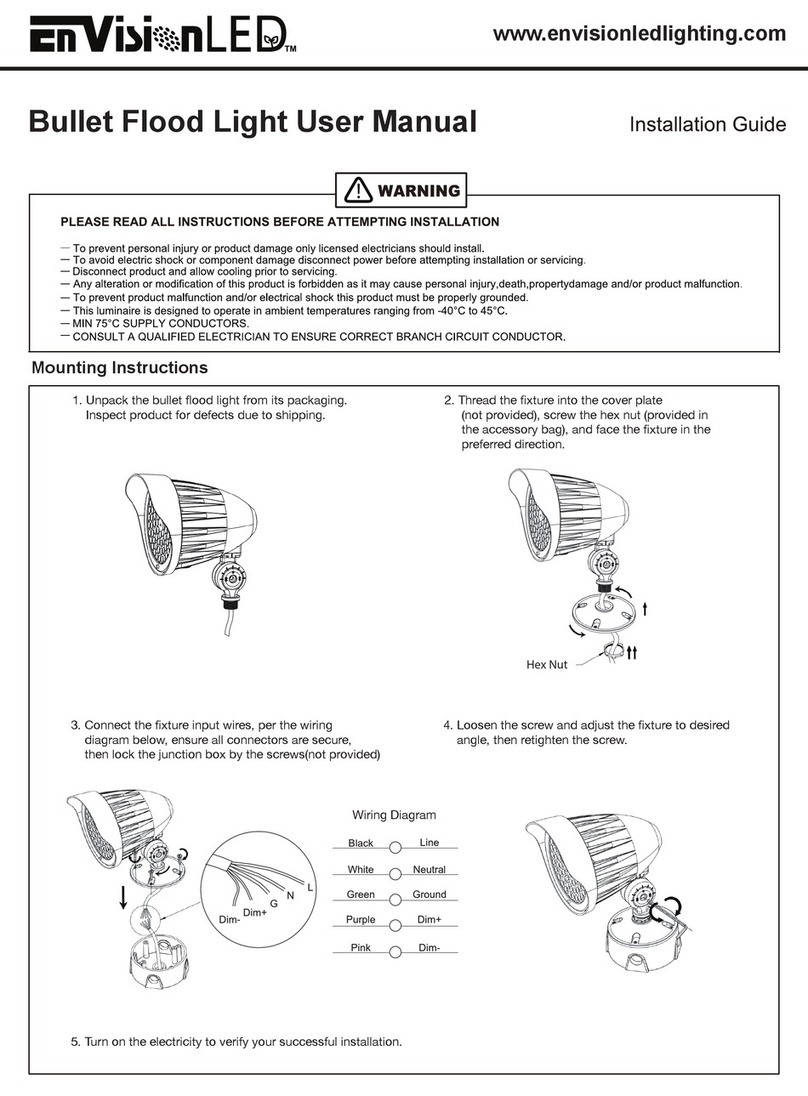 Envision LED-BLT-3P25W-TRI-BZ-TR-UNV installation guide