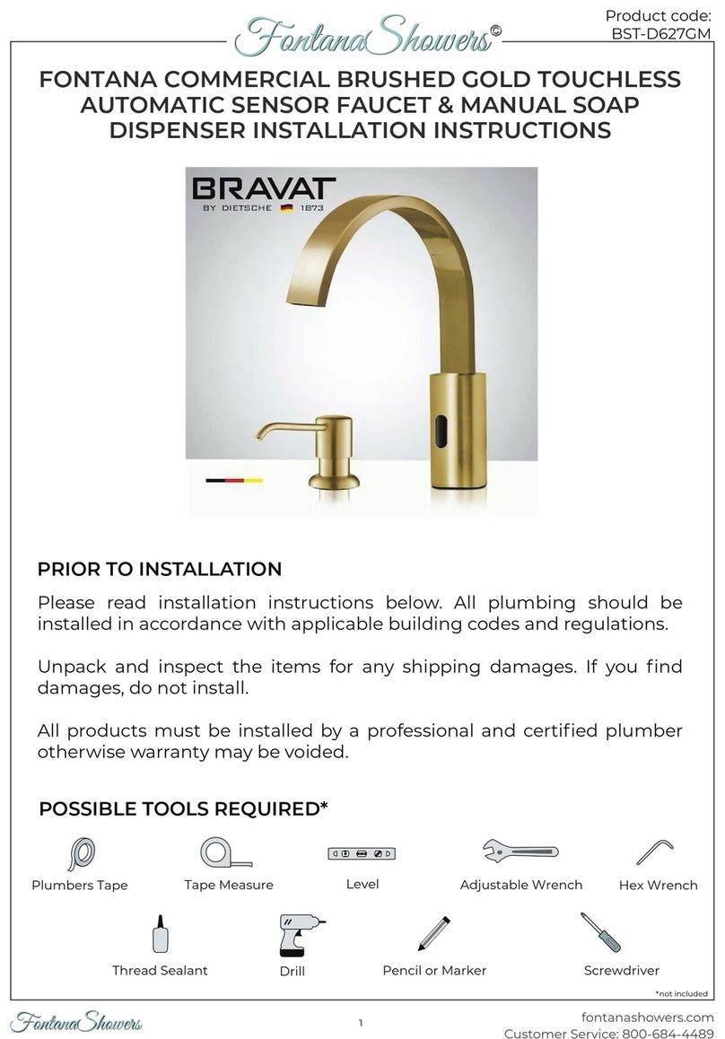 Fontana Showers BST-D627GM installation instructions