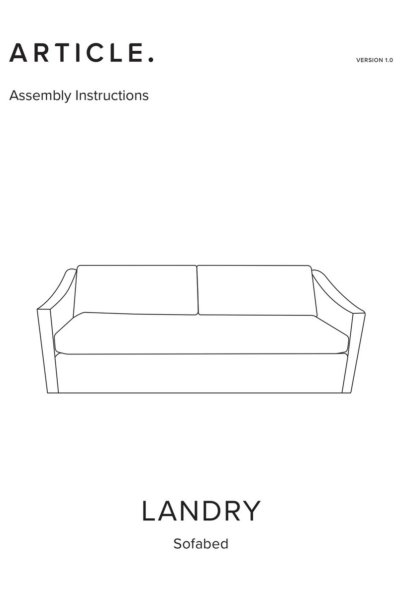 Article LANDRY Sofabed 22877 User manual Article LANDRY Sofabed 22877 User manual