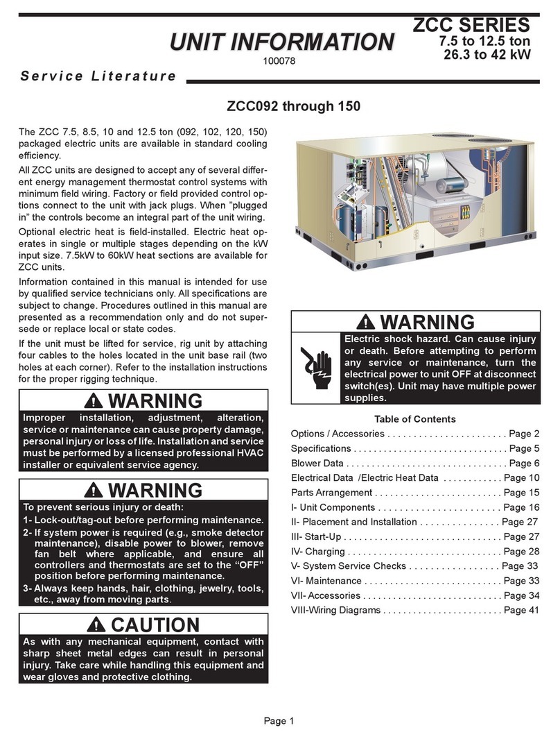 Lennox ZCC Series Installation and operation manual