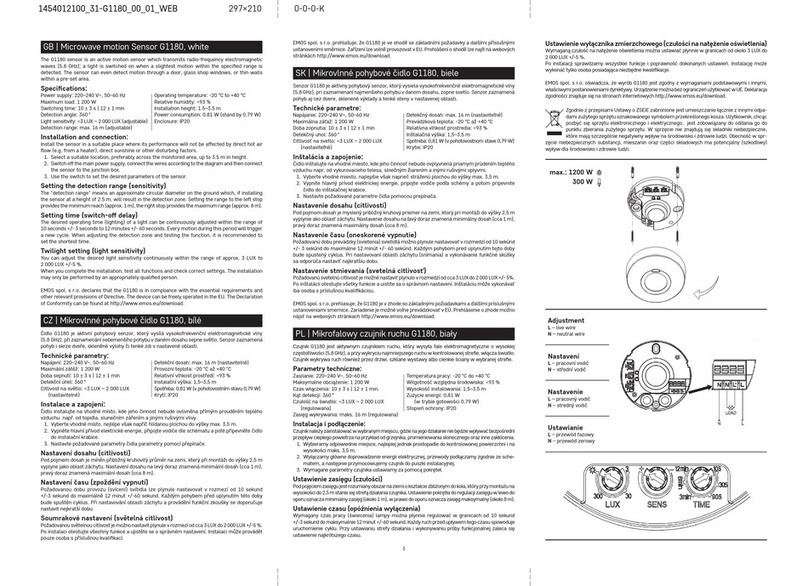 LEGRAND EMOS G1180 User manual LEGRAND EMOS G1180 User manual
