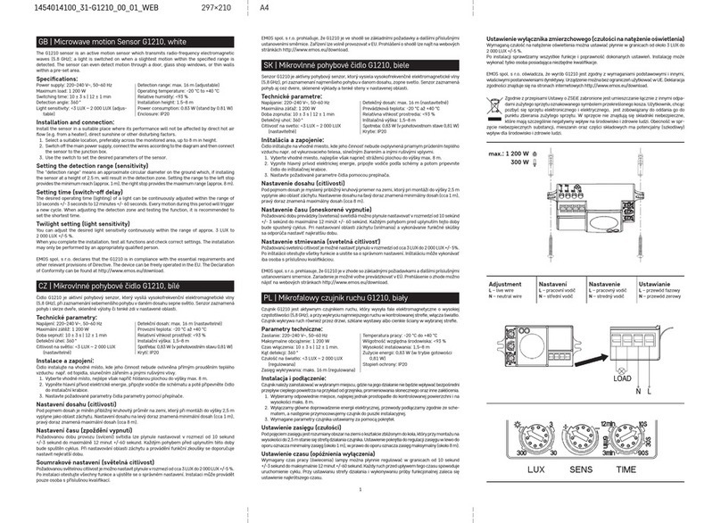 LEGRAND EMOS G1210 User manual