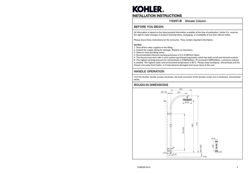 Kohler 11829T-B User manual Kohler 11829T-B User manual