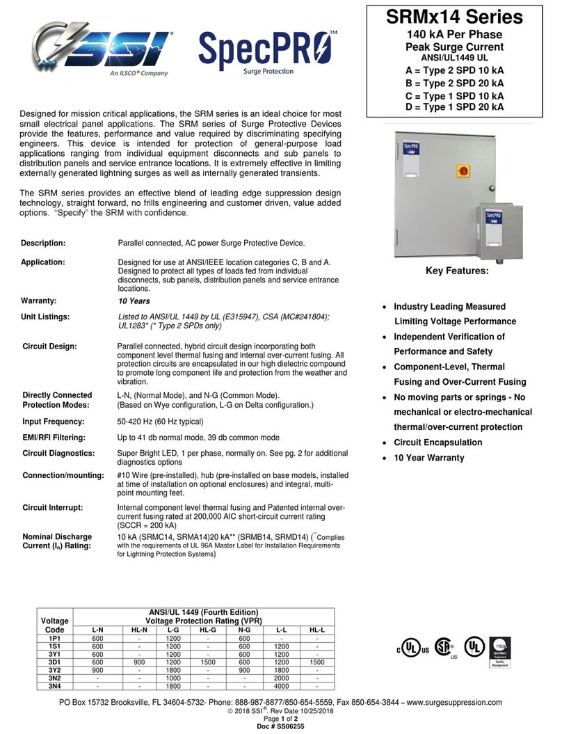 Ilsco SSI SpecPRO SRM 14 Series User manual Ilsco SSI SpecPRO SRM 14 Series User manual