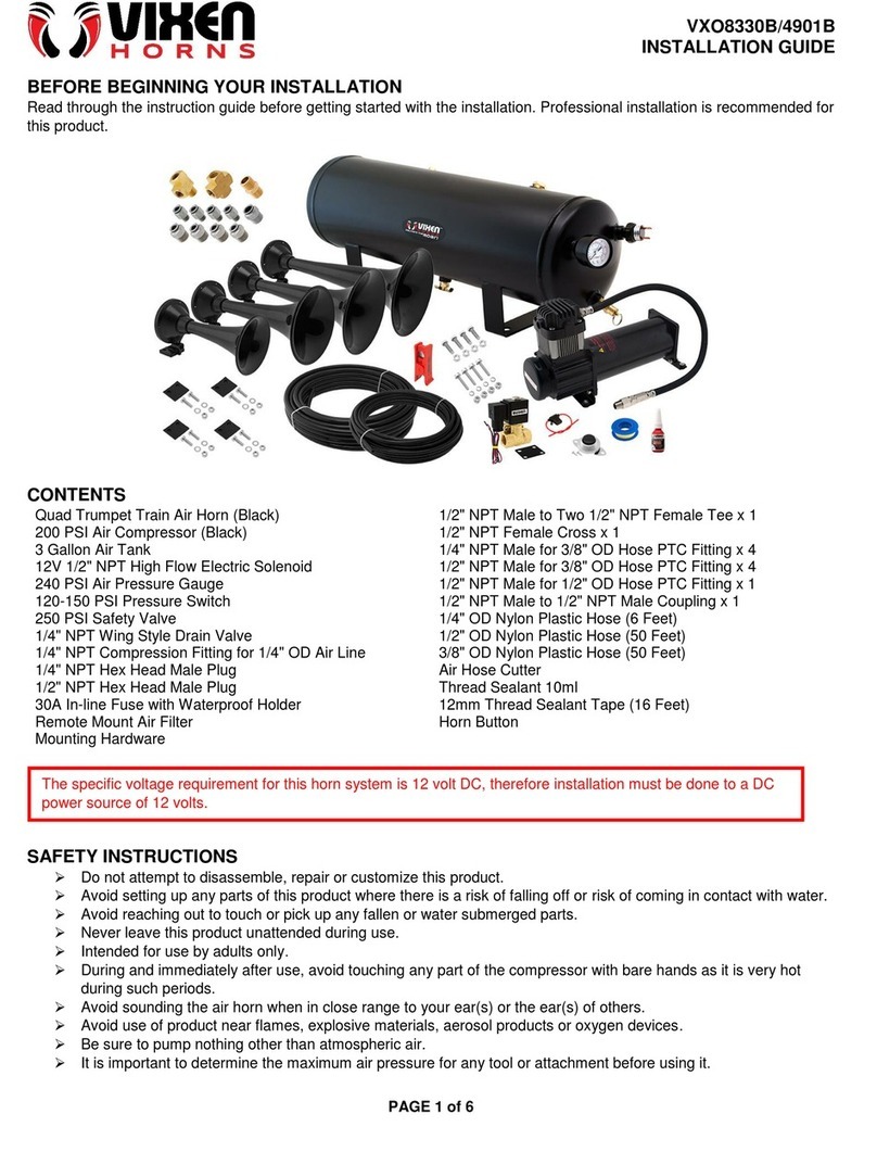 Vixen Horns VXO8330B/4901B User manual