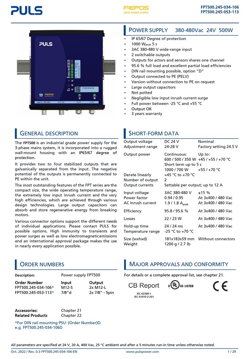 Puls FPT500.245-053-113 User manual