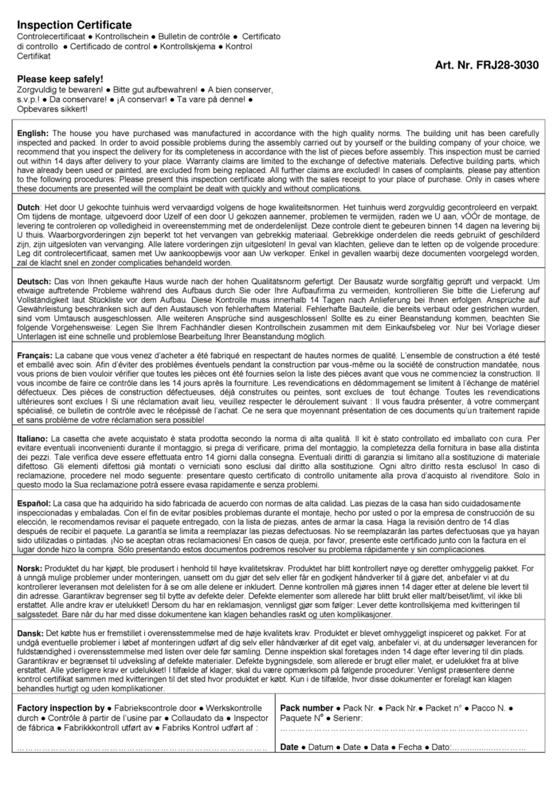 Palmako FRJ28-3030 User manual