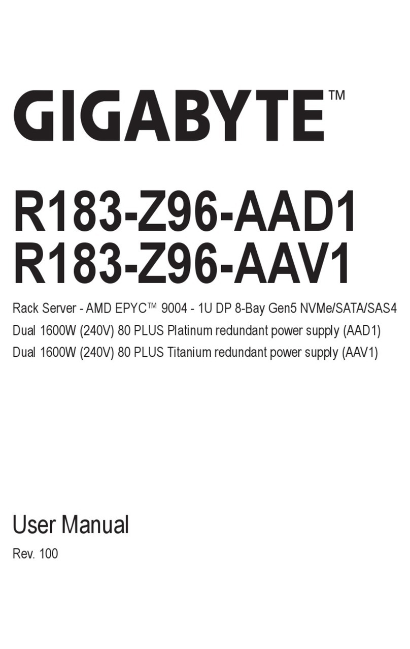 Gigabyte R183-Z96-AAD1 User manual