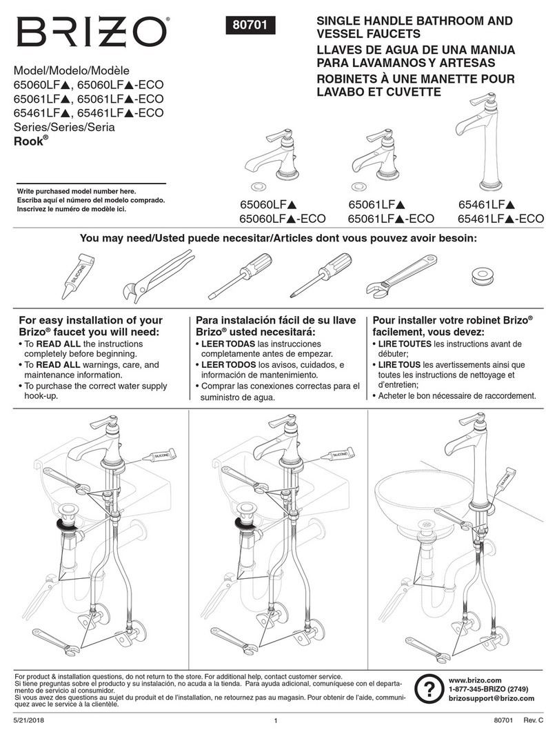 Brizo Rook 5461LF Series User manual
