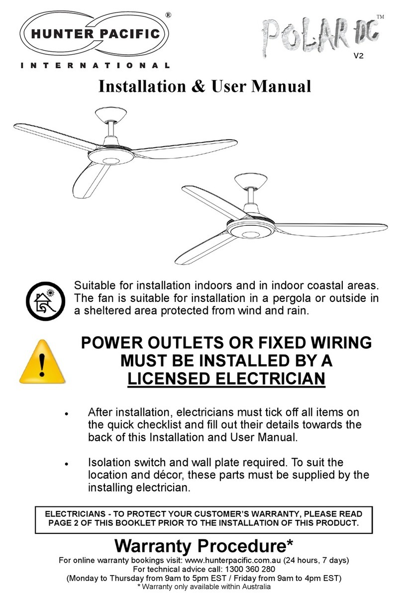 Hunter Pacific POLAR DC P3B2571 Instruction Manual