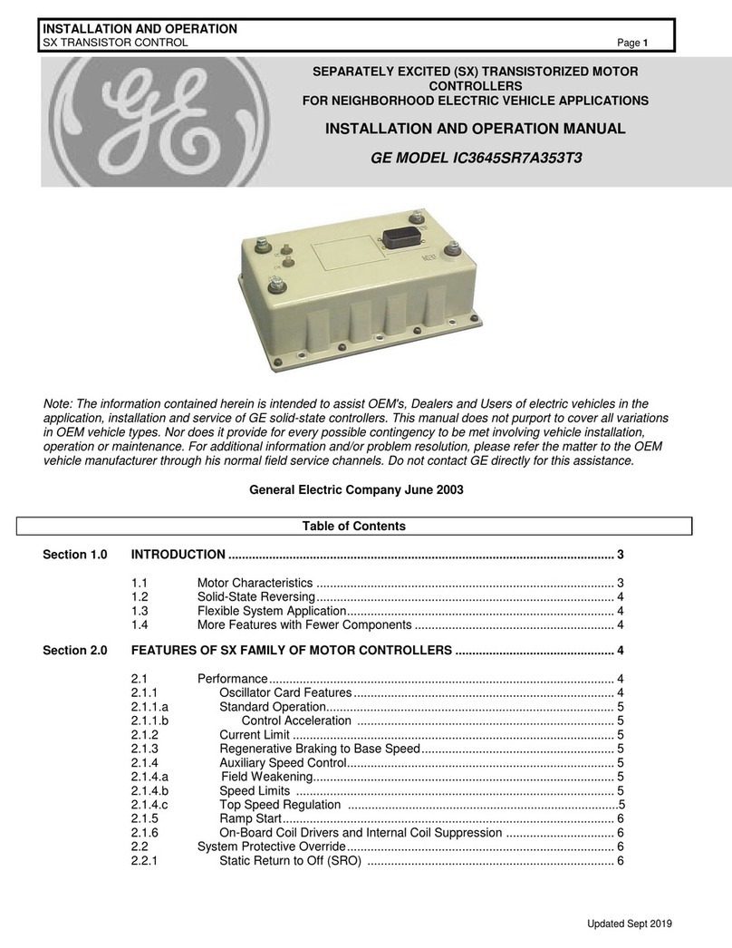GE IC3645SR7A353T3 Installation and operation manual