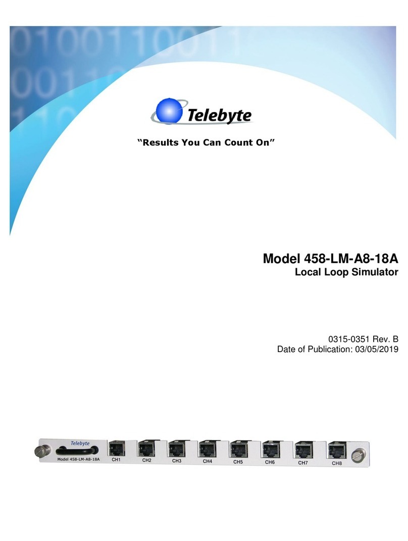 Telebyte 458-LM-A8-18A User manual