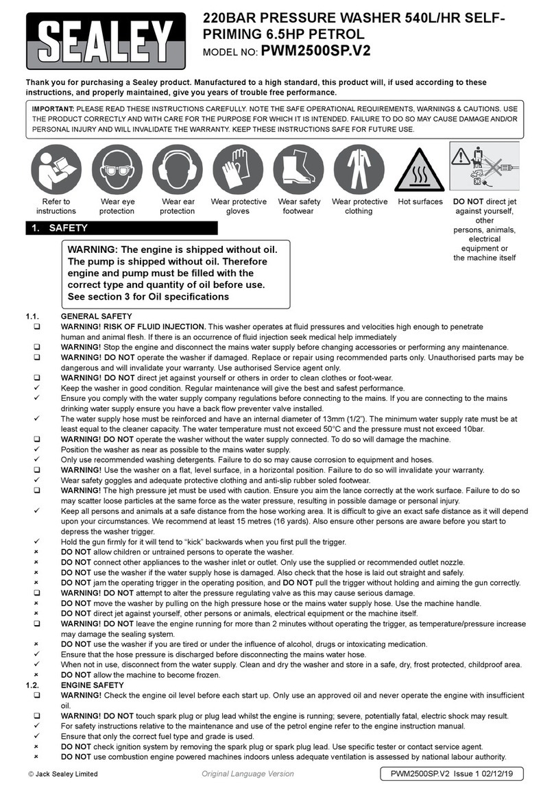 Sealey PWM2500SP.V2 User manual Sealey PWM2500SP.V2 User manual