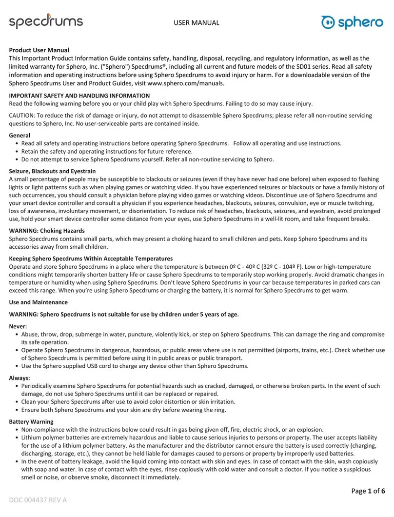 Sphero specdrums SD01 Series user manual