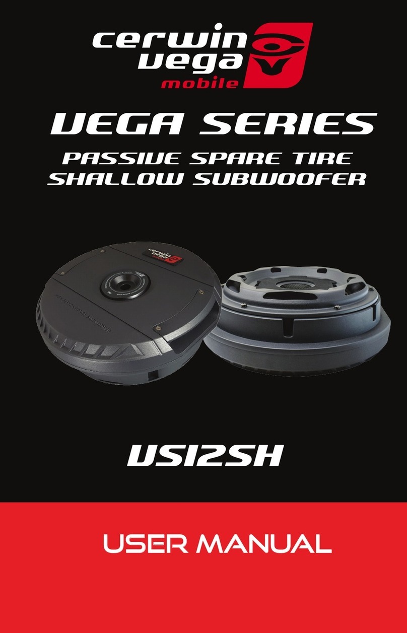 Cerwin-Vega Vega Series user manual