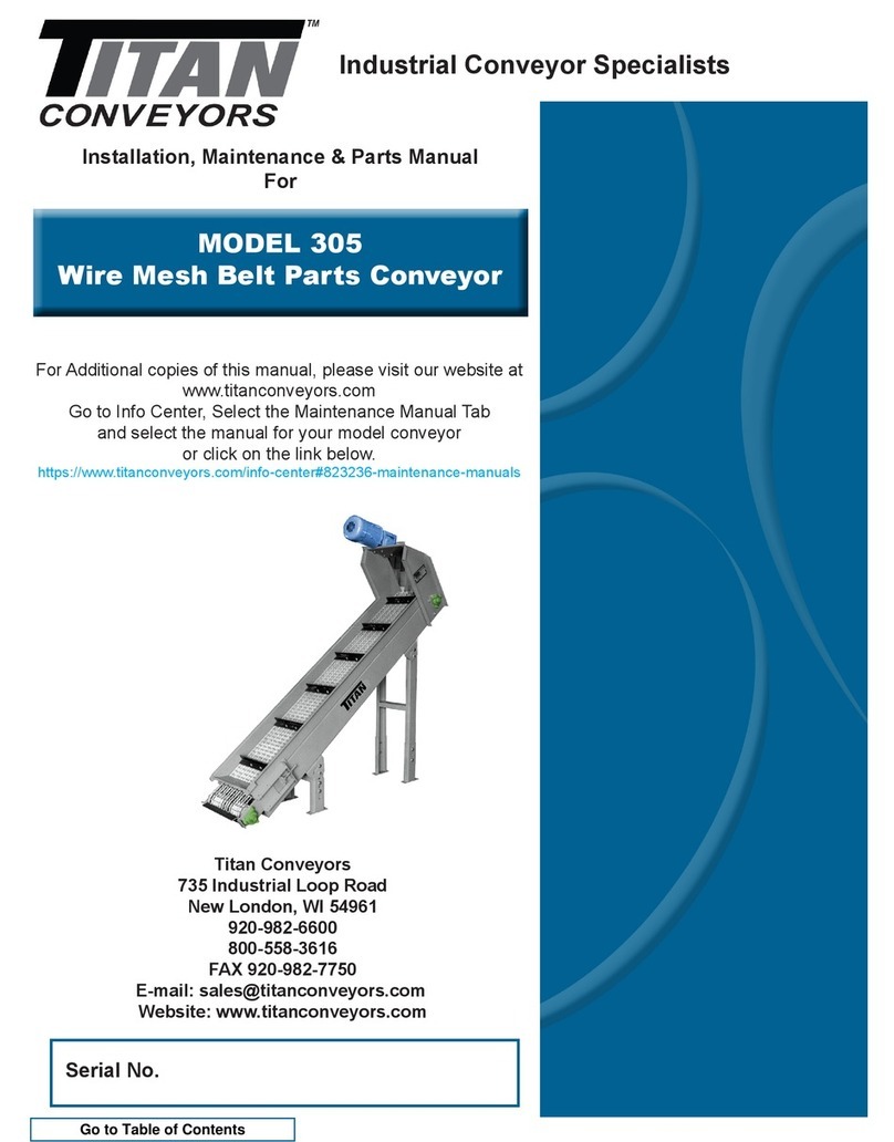 Titan 305 Installation, maintenance & parts manual