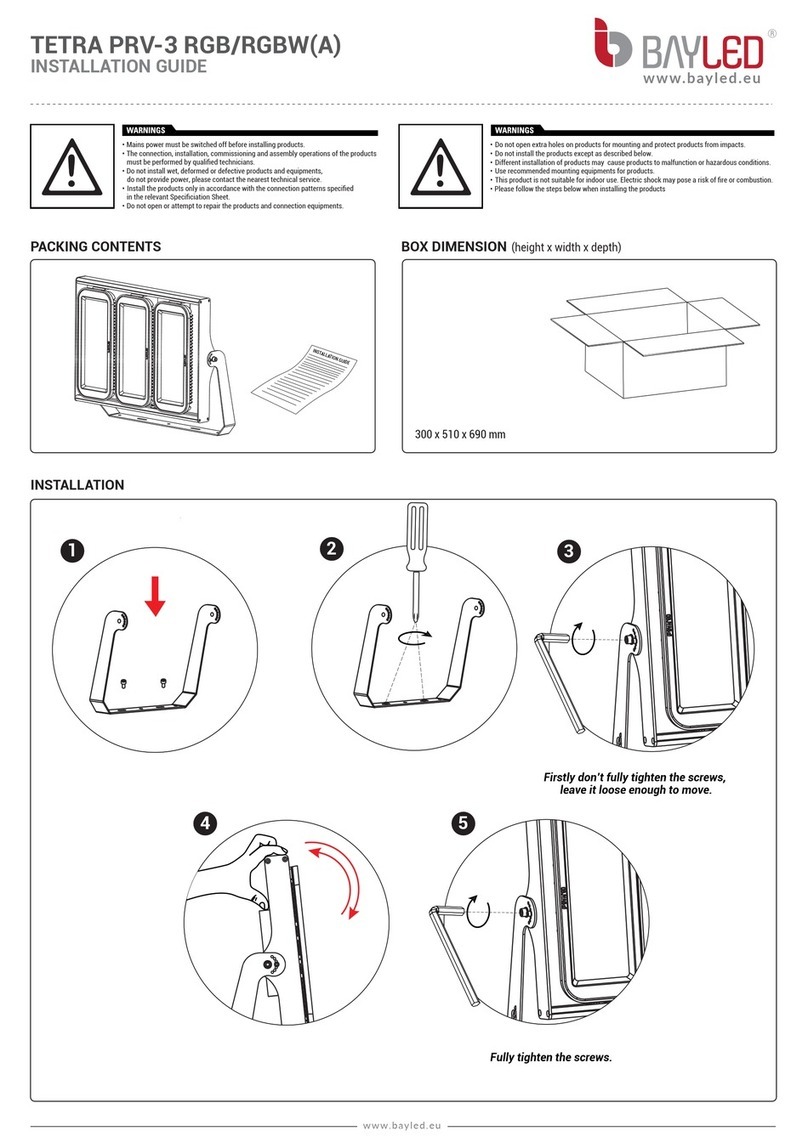 BAYLED TETRA PRV-3 RGB installation guide