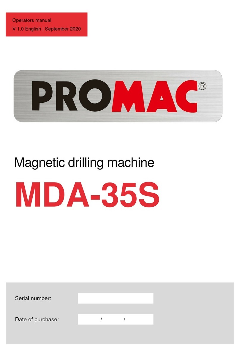 Promac MDA-35S Operator's manual