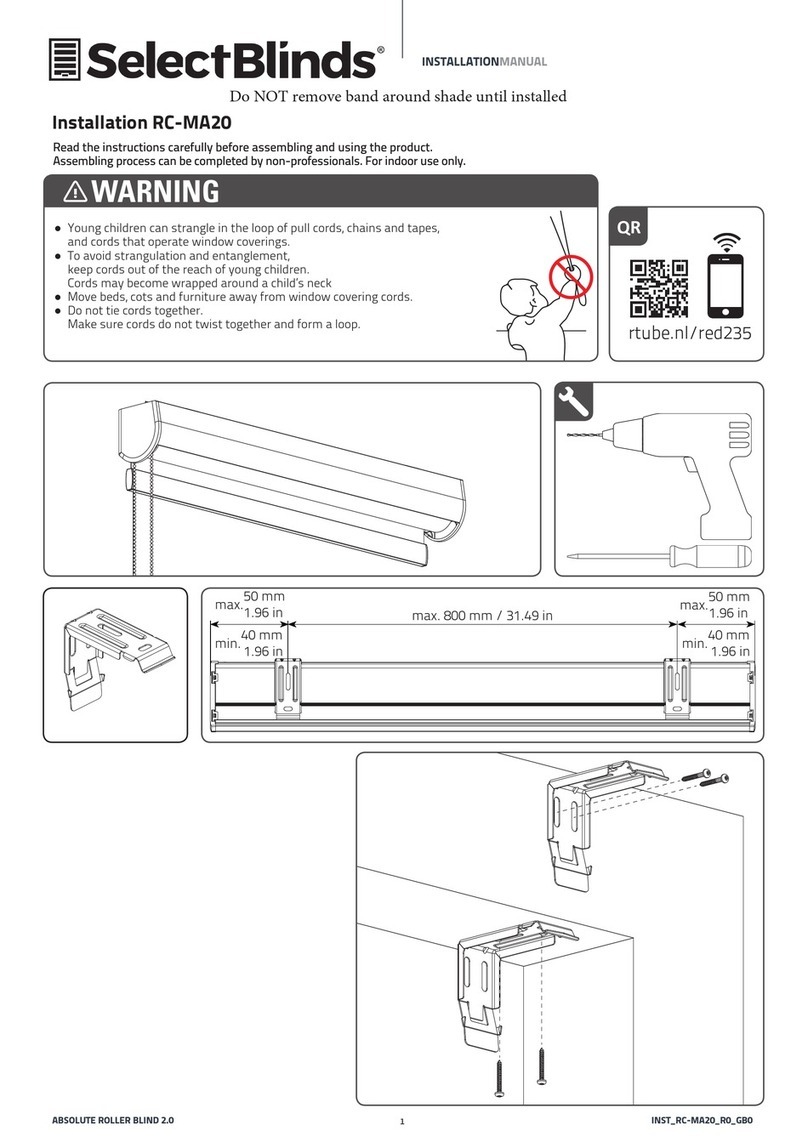 SelectBlinds RC-MA20 installation manual