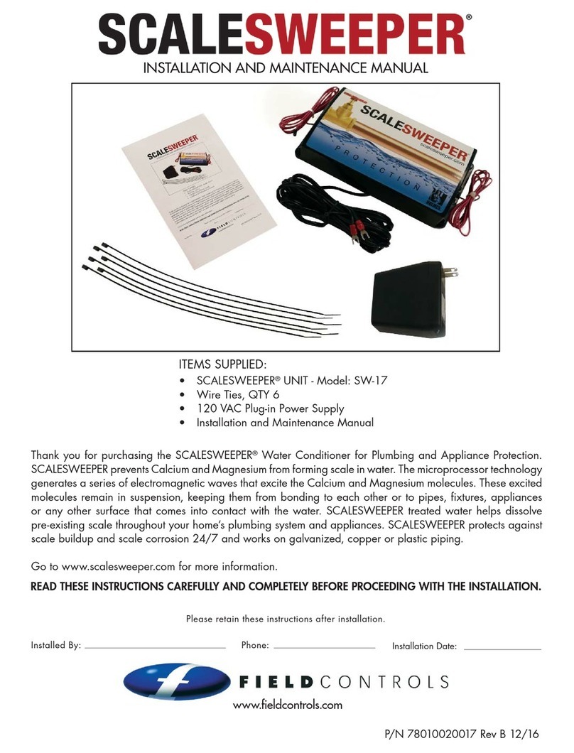 Field Controls SCALESWEEPER SW-17 Installation and maintenance manual