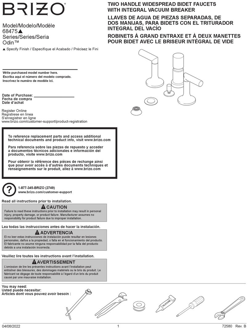 Brizo Odin 68475-BL manual
