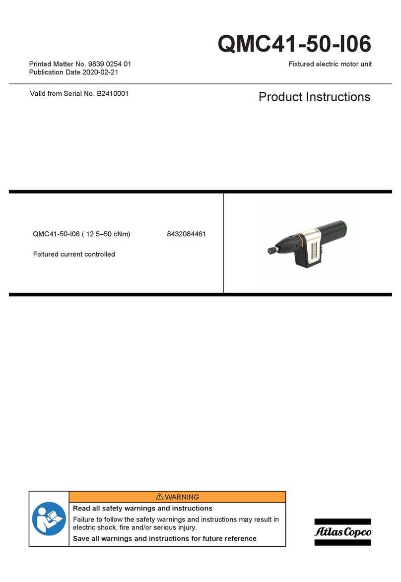 Atlas Copco QMC41-50-I06 Instruction sheet Atlas Copco QMC41-50-I06 Instruction sheet