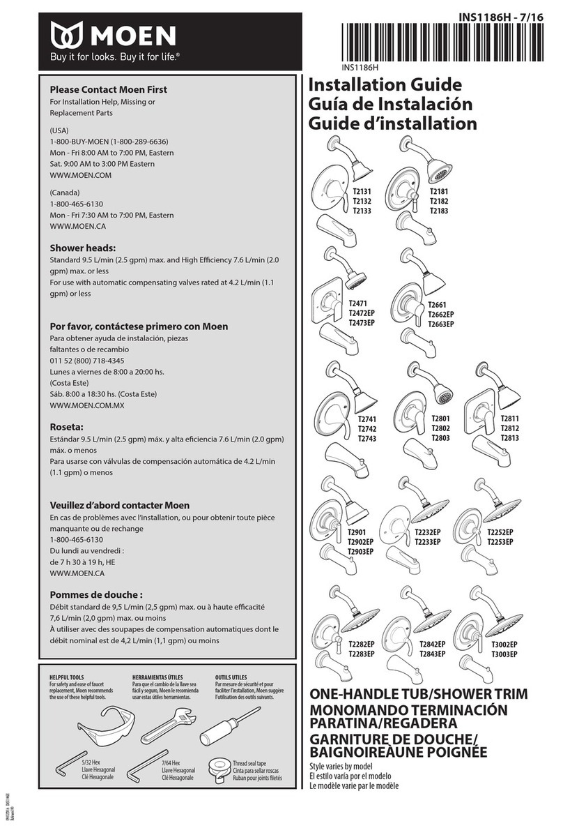 Moen T2181 User manual
