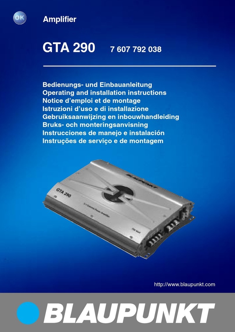 Blaupunkt GTA 290 Operating and installation instructions Blaupunkt GTA 290 Operating and installation instructions