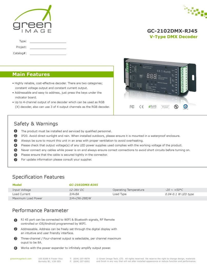 Green image GC-2102DMX-RJ45 quick start guide