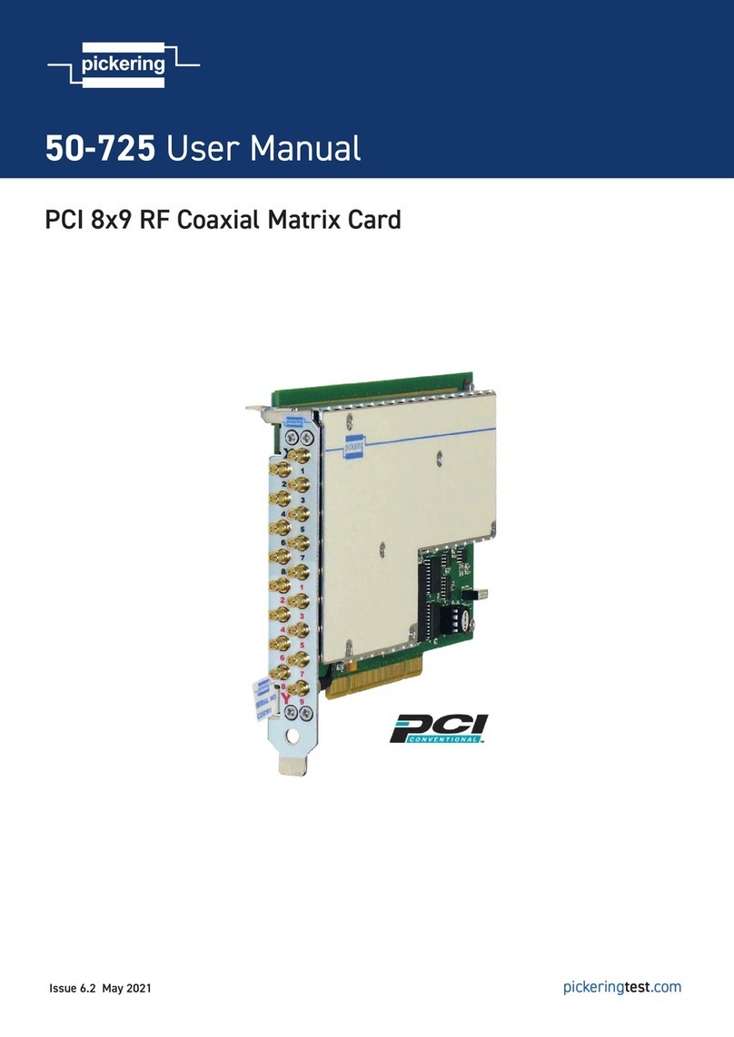 Pickering PCI 50-725 User manual Pickering PCI 50-725 User manual