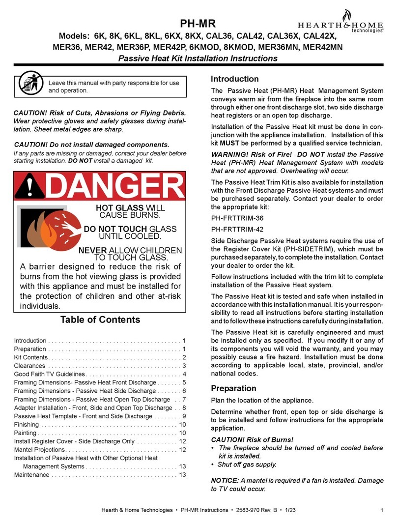 Hearth & Home PH-MR installation instructions