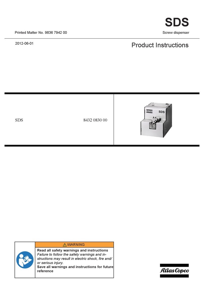 Atlas Copco SDS Instruction sheet
