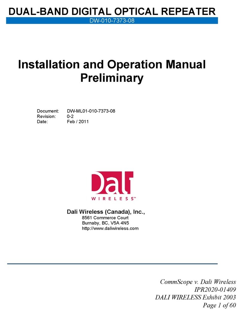 Dali Wireless DW-010-7373-08 Installation and operation manual