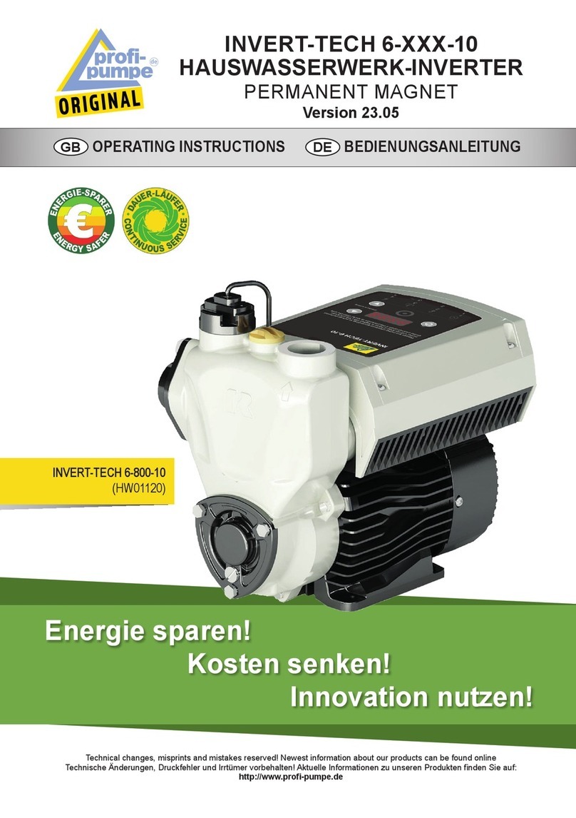 Profi-pumpe INVERT-TECH 6 10 Series operating instructions Profi-pumpe INVERT-TECH 6 10 Series operating instructions