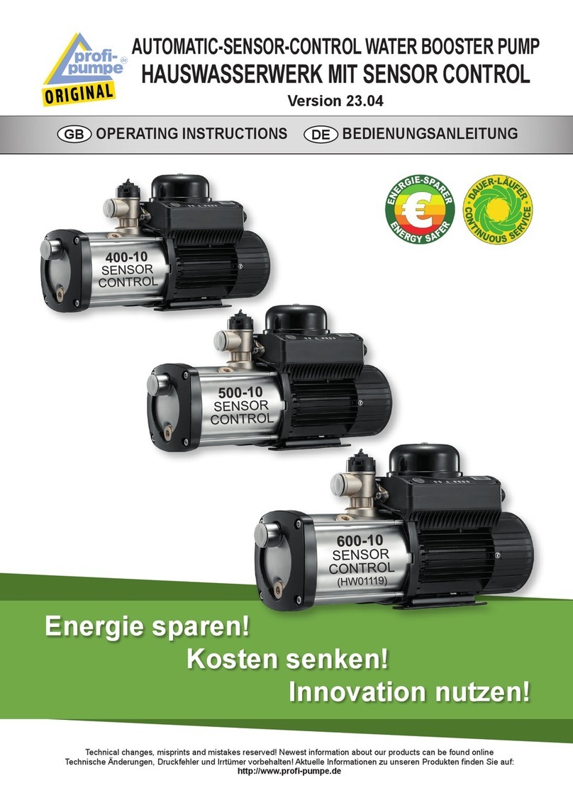 Profi-pumpe 400-10 operating instructions