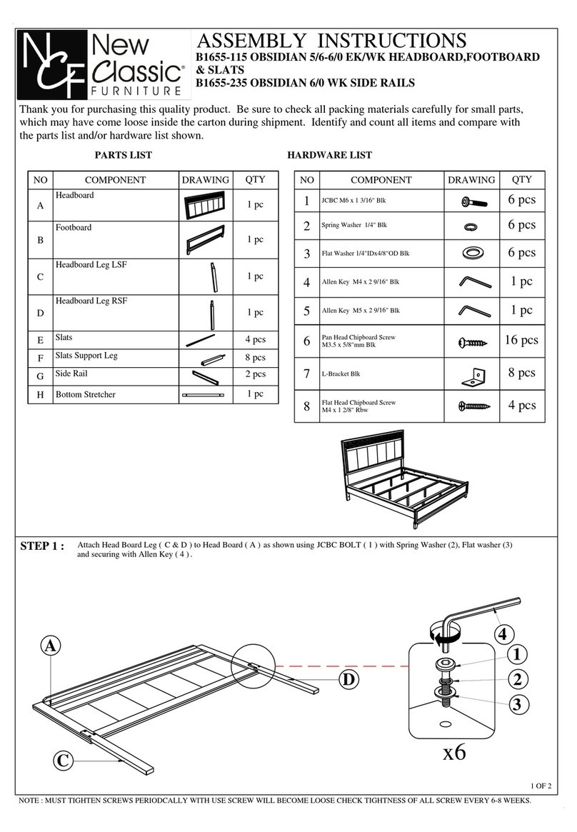 New Classic Furniture OBSIDIAN B1655-115 Assembly instructions New Classic Furniture OBSIDIAN B1655-115 Assembly instructions