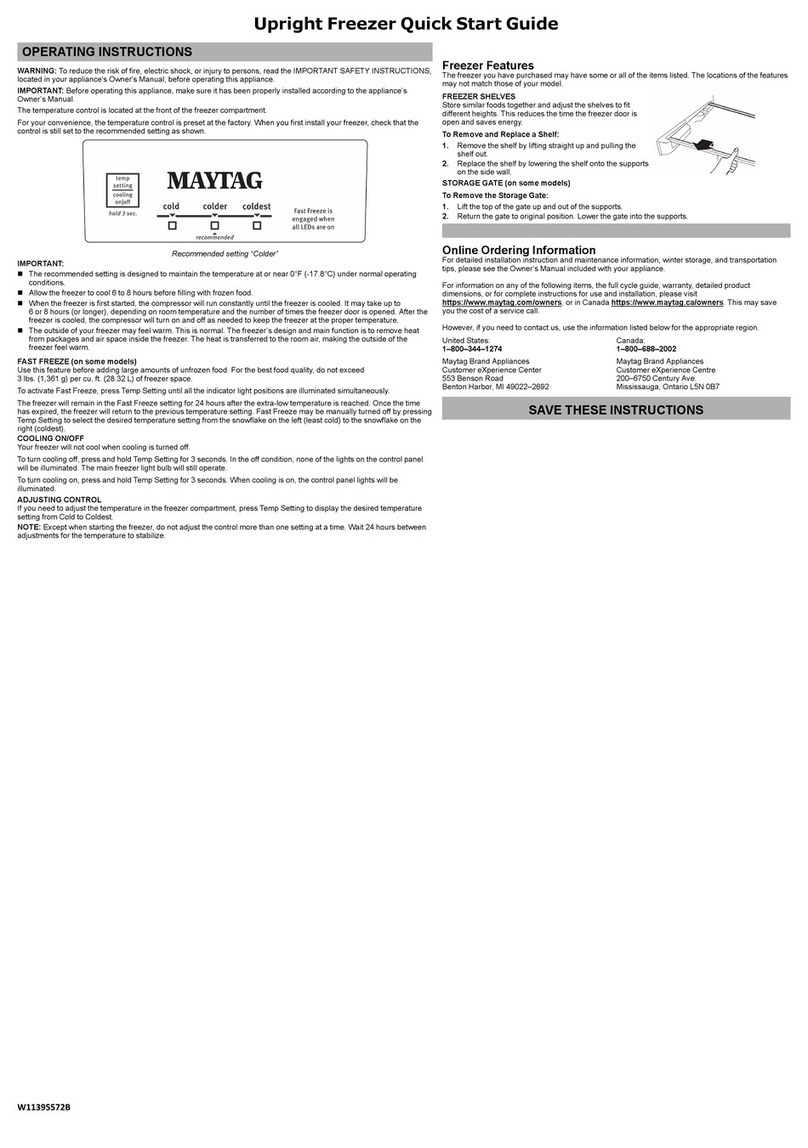 Maytag MZF34X18FW User manual