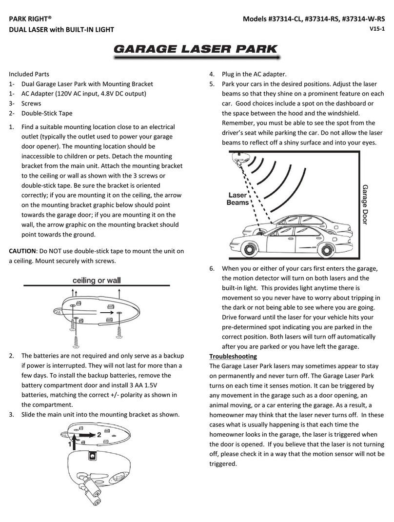 MAXSA PARK RIGHT 37314-CL instruction sheet