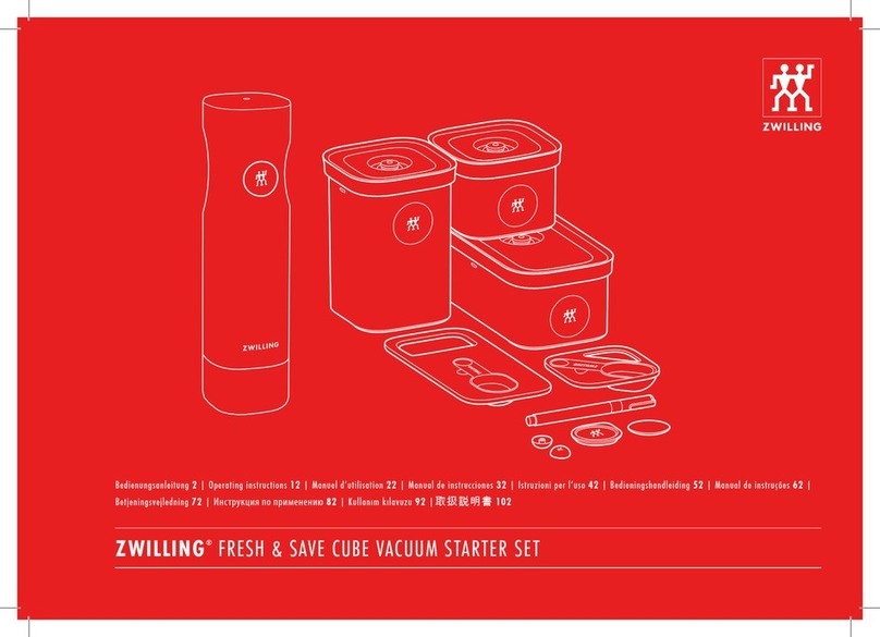 Zwilling FRESH & SAVE CUBE VACUUM STARTER SET operating instructions Zwilling FRESH & SAVE CUBE VACUUM STARTER SET operating instructions