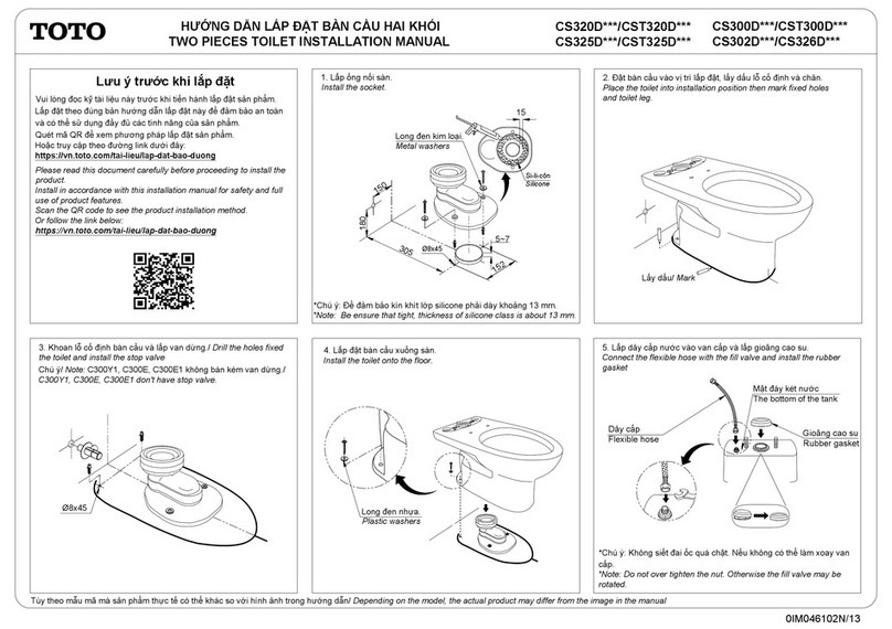 Toto CS320D Series installation manual