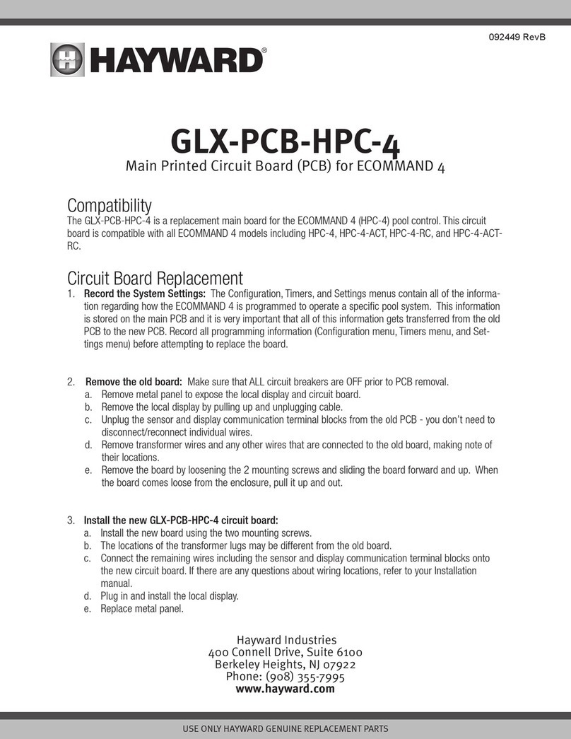 Hayward GLX-PCB-HPC-4 manual
